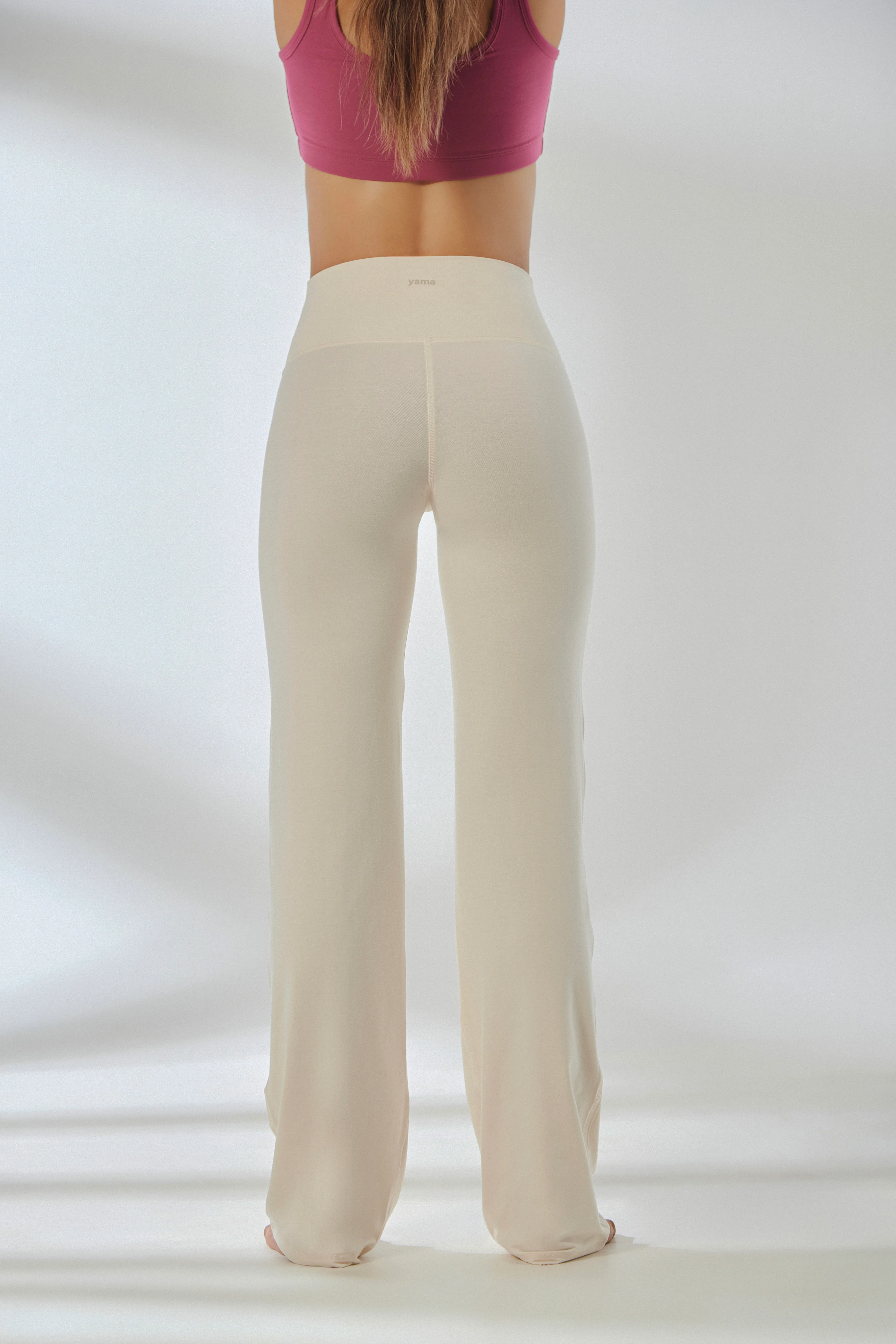 Aero Flared Yoga Pants Vanilla White - Image 5
