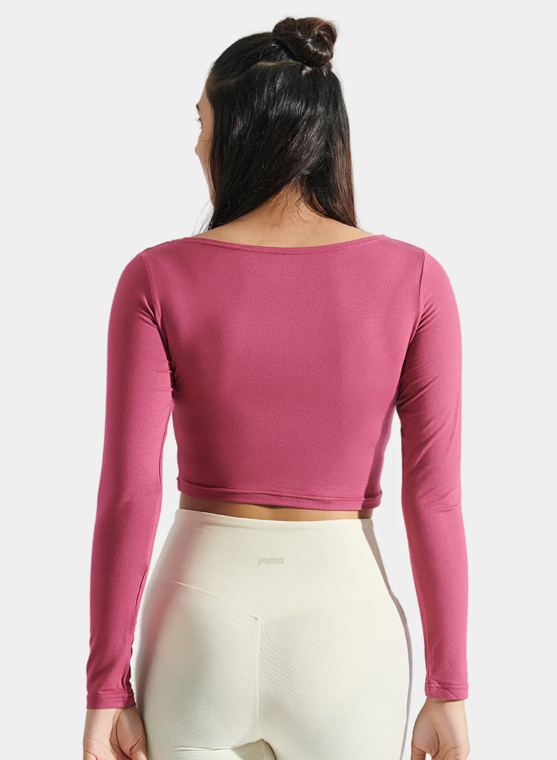 Aero Long Sleeve Crop Tee Malaga Pink - Image 4