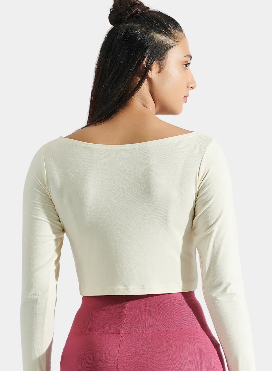 Aero Long Sleeve Crop Vanilla White - Image 5