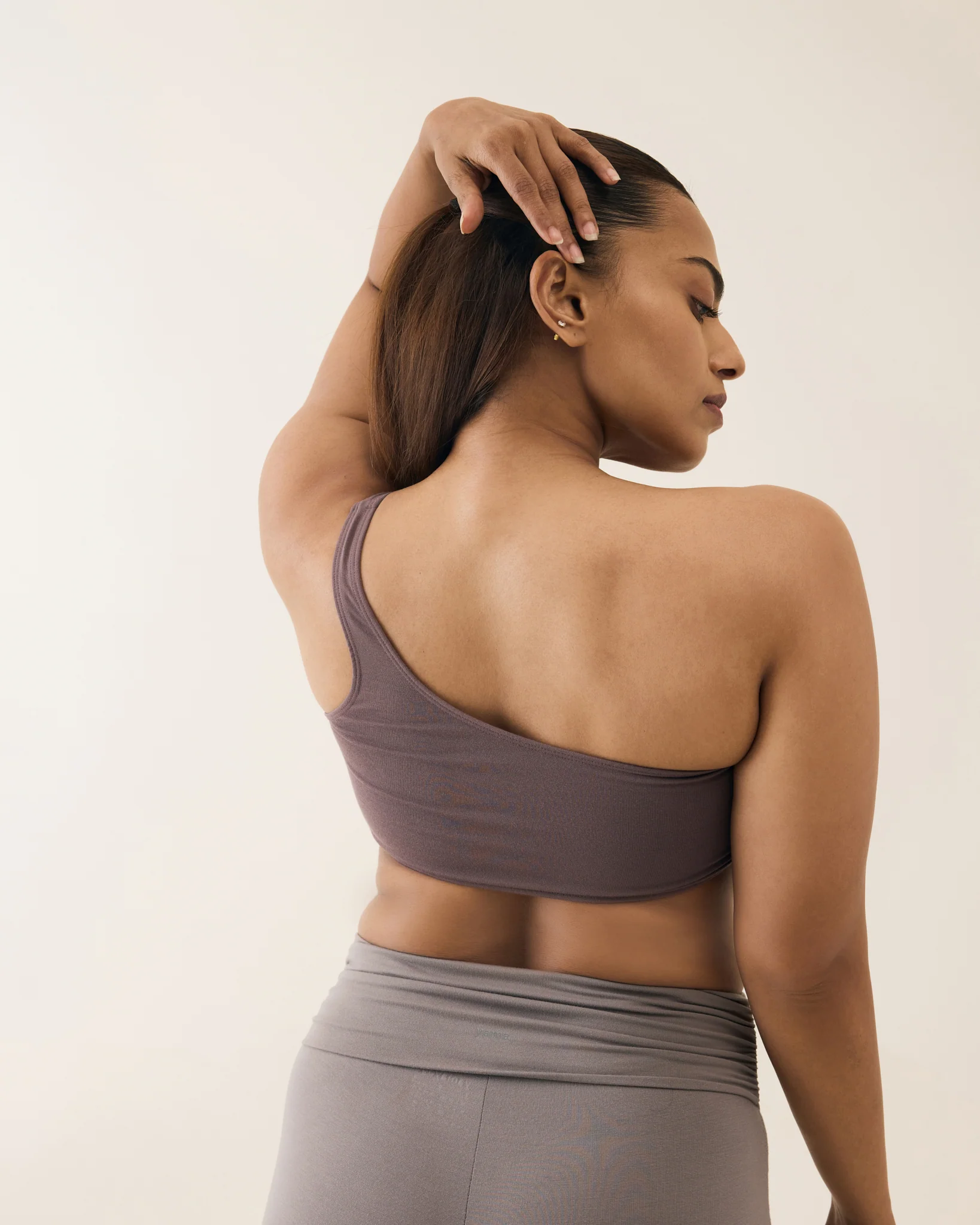 Aero One Shoulder Top Dusty Fig - Image 5