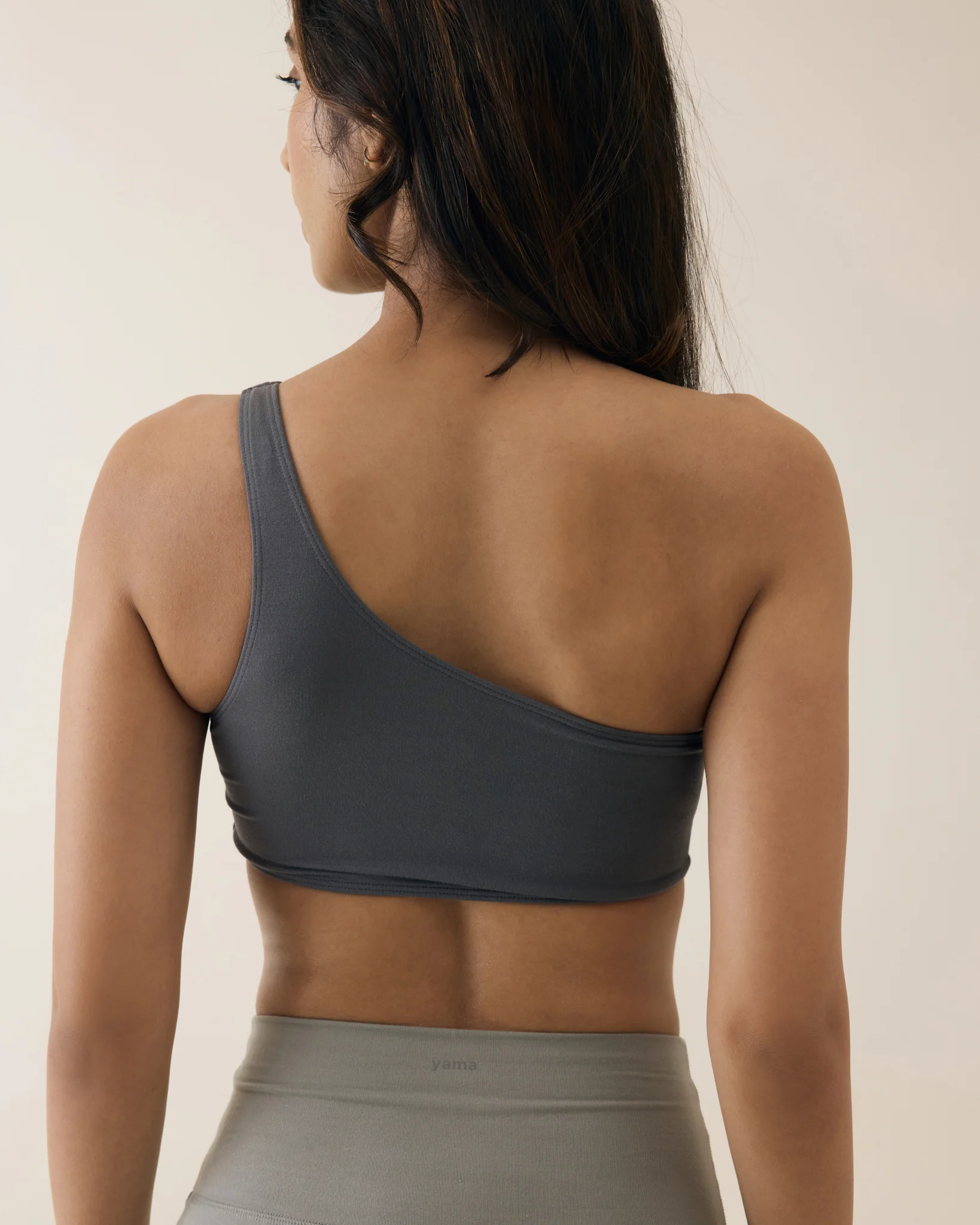 Aero One Shoulder Top Stone Grey - Image 4