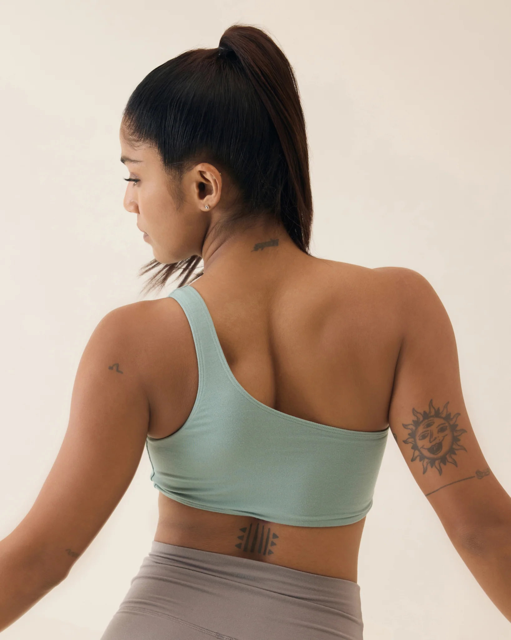 Aero One Shoulder Top Surf Blue - Image 3