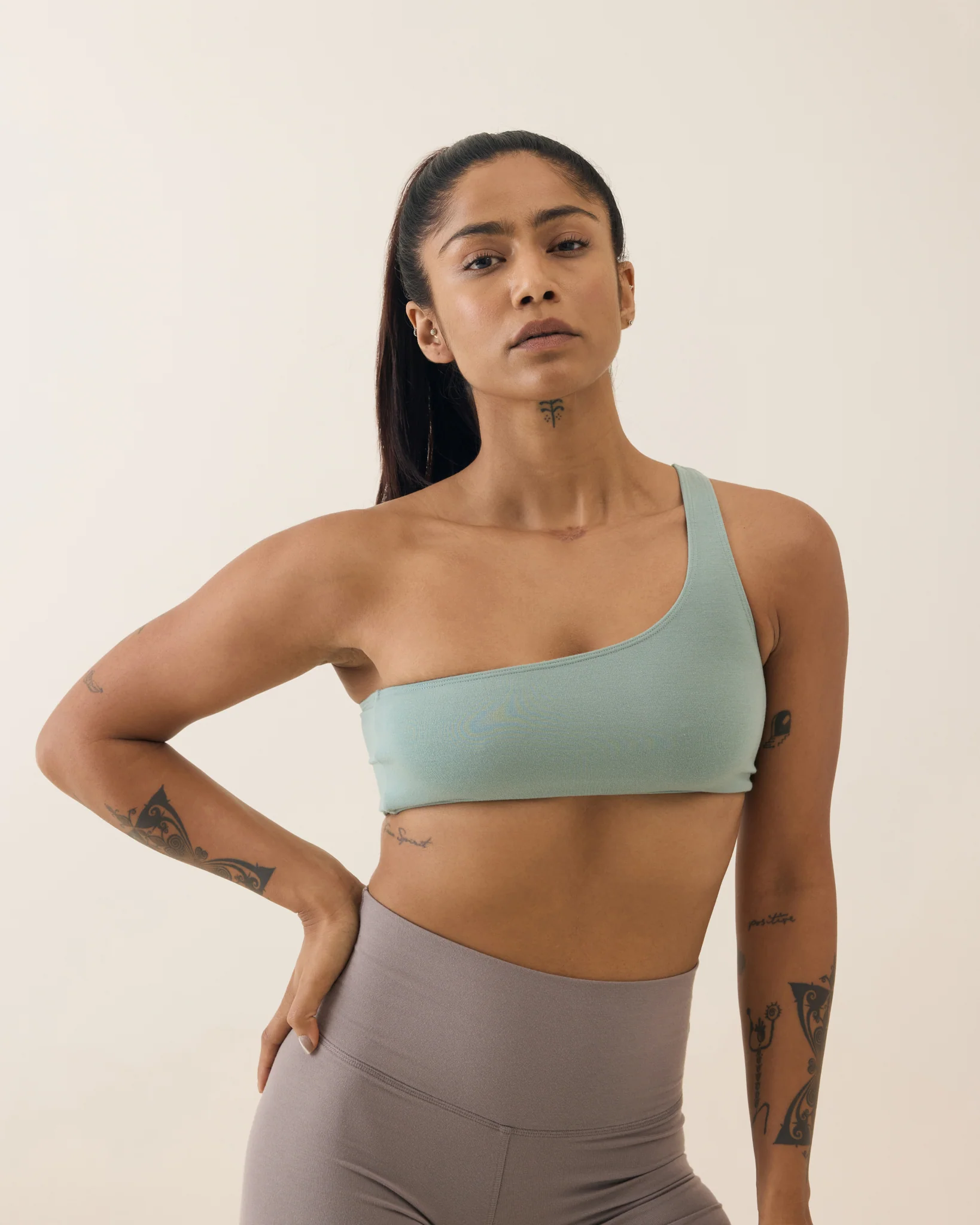 Aero One Shoulder Top Surf Blue - Image 4