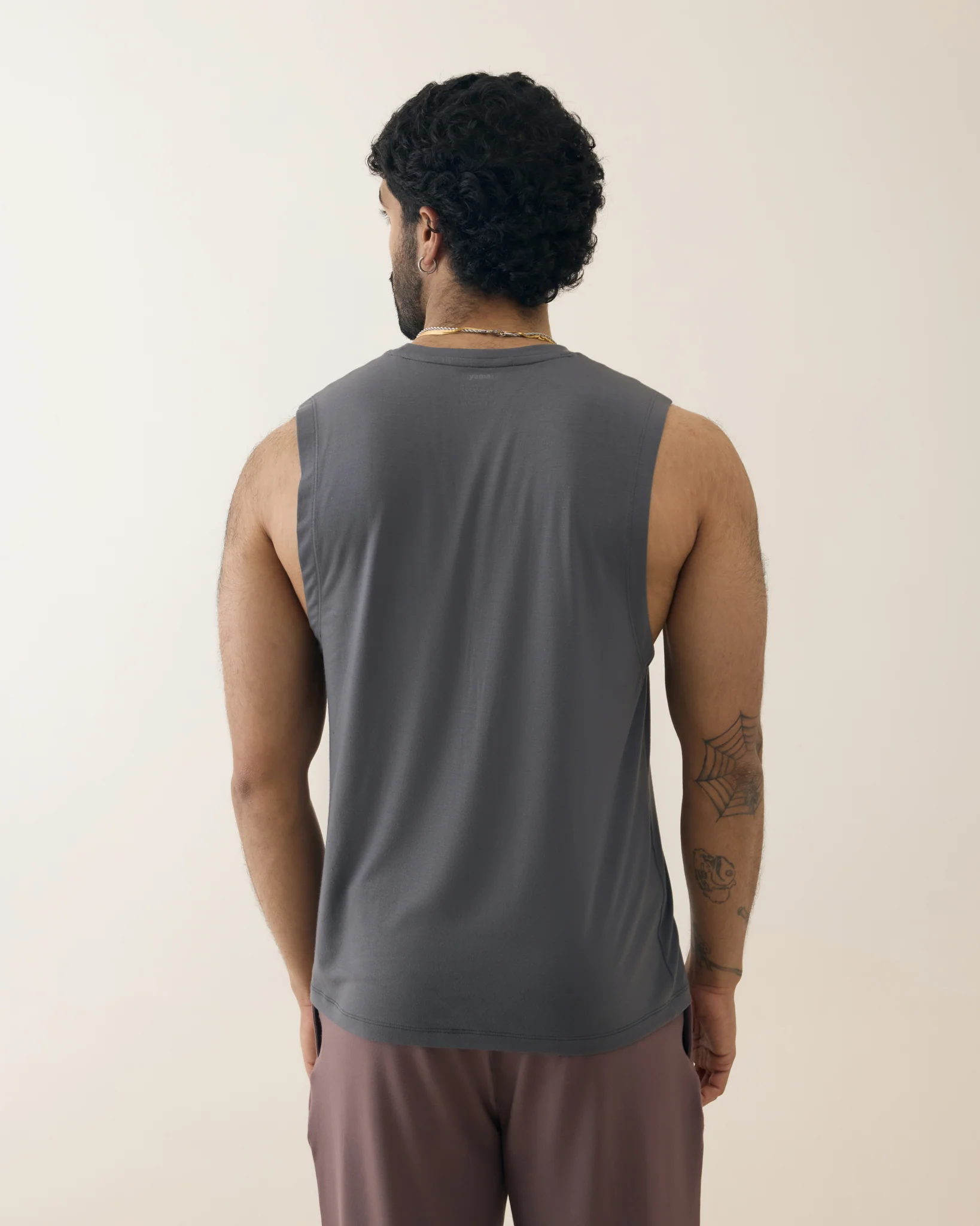 Aero Set Stone Grey Muscle Tee and Dusty Fig Pants - Image 5