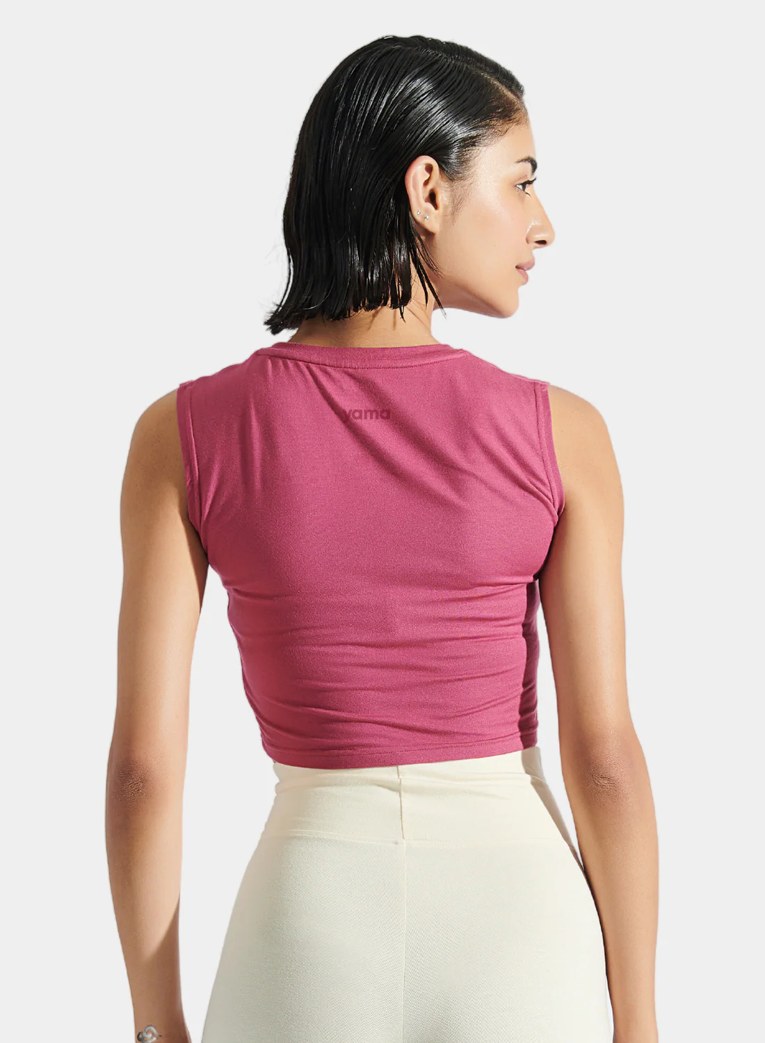 Aero Sleeveless Crop Tee Malaga Pink - Image 4