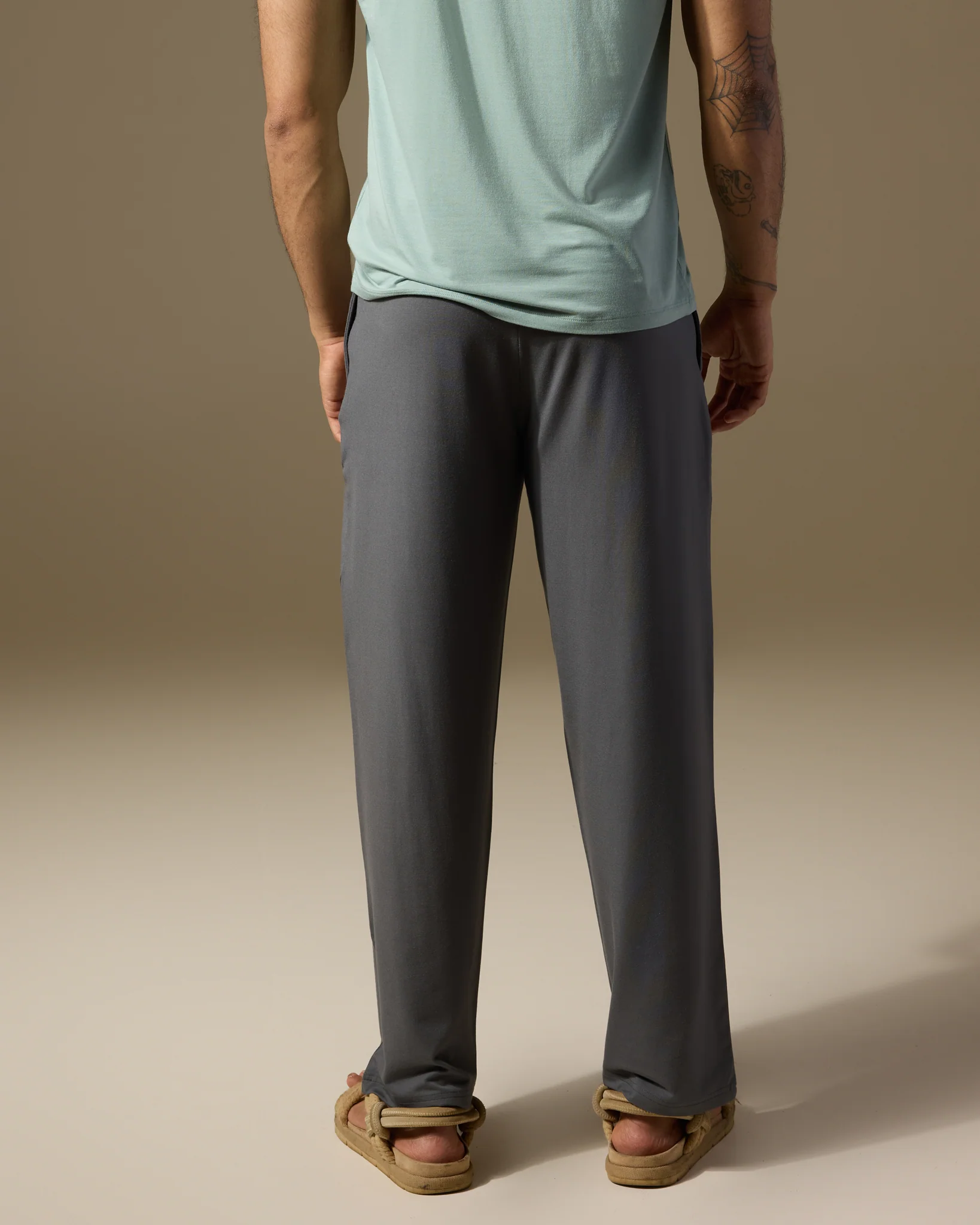 Aero Straight Fit Yoga Pants Stone Grey - Image 6