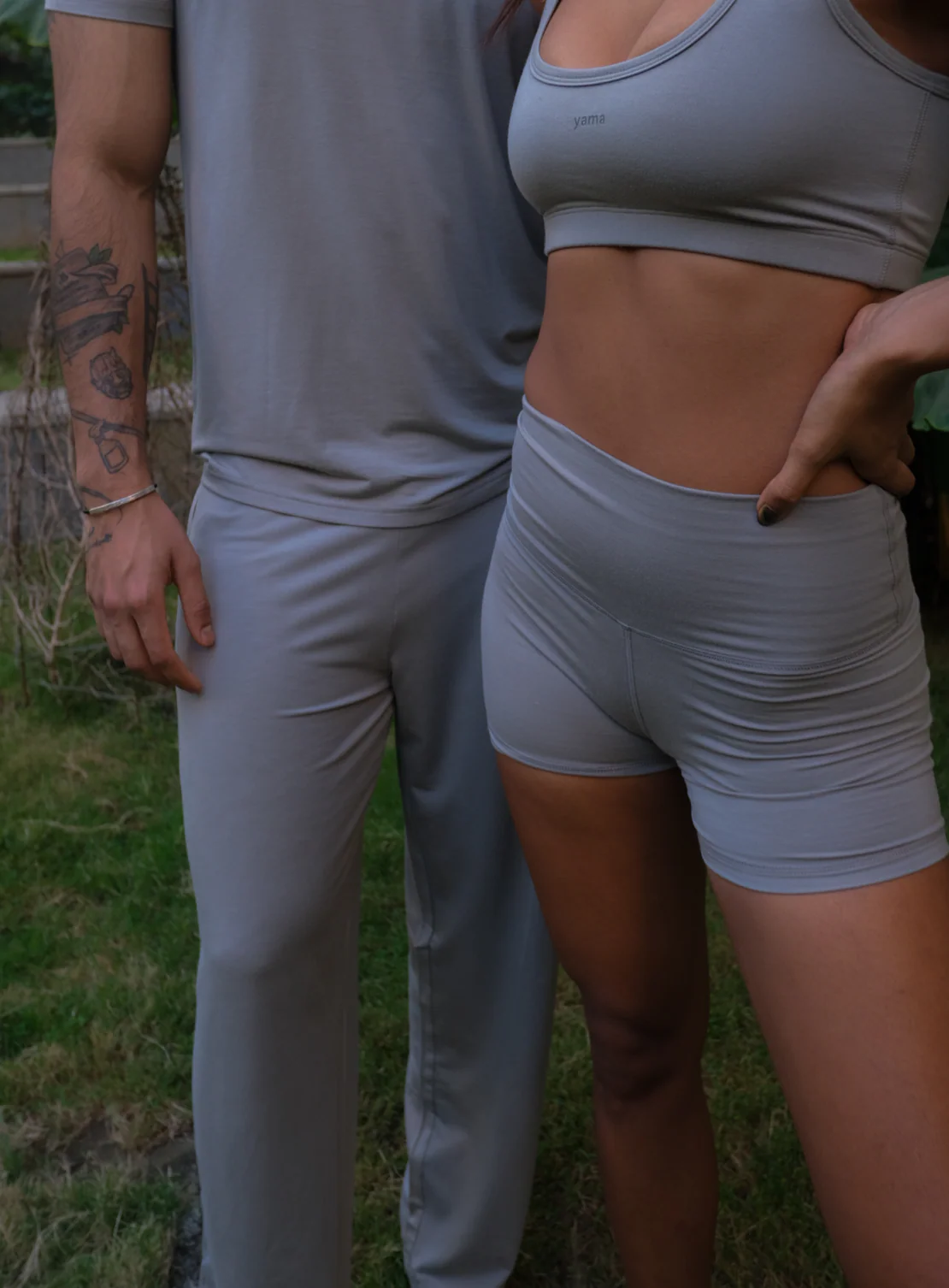 Aero Straight Fit Yoga Pants Weather Grey - Image 3