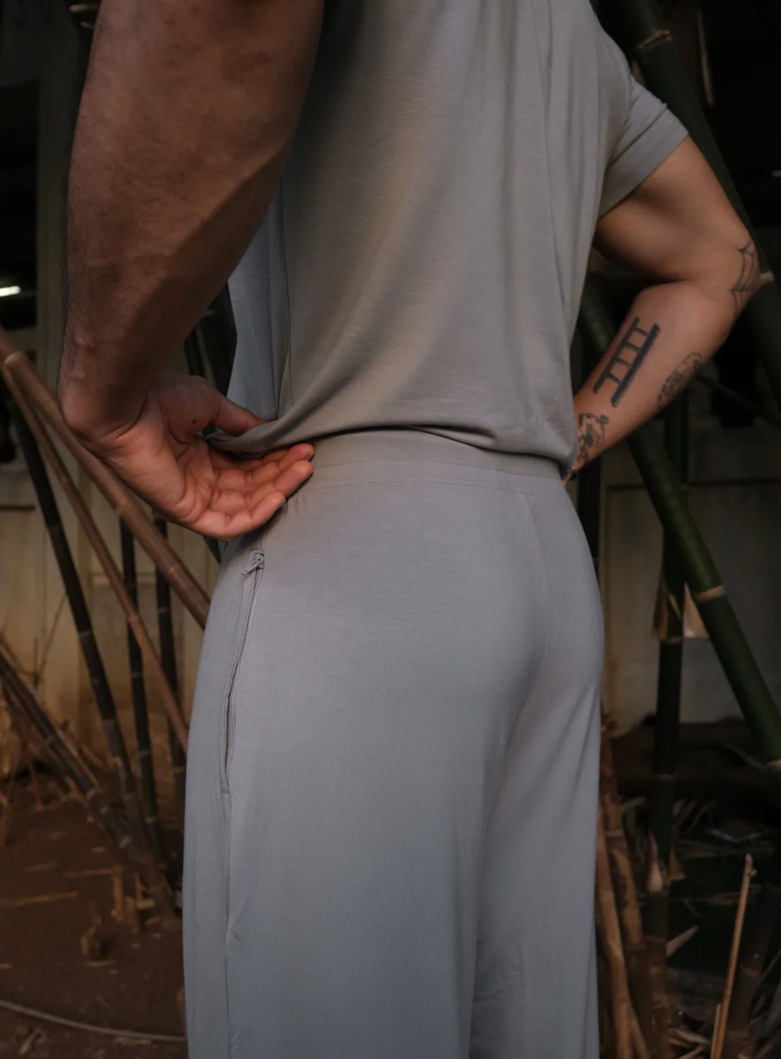 Aero Straight Fit Yoga Pants Weather Grey - Image 6