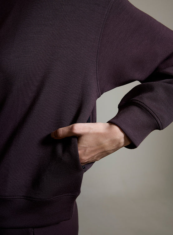 Aeroclouds Womens Retreat Crew Neck Espresso - Image 3