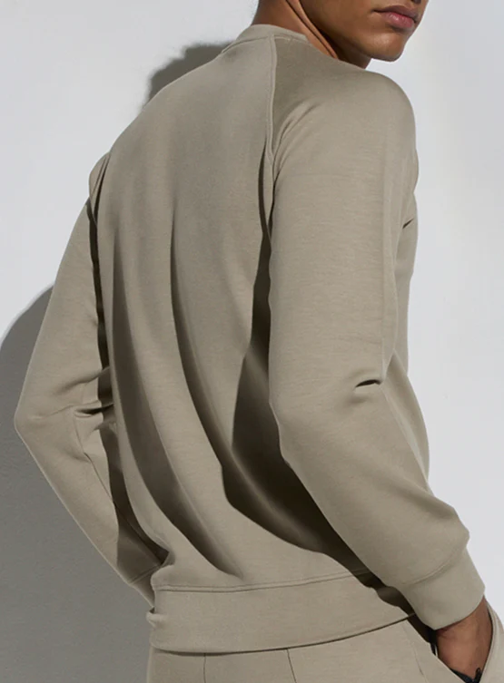 Aeroclouds Mens Retreat Crew Neck Beige - Image 5