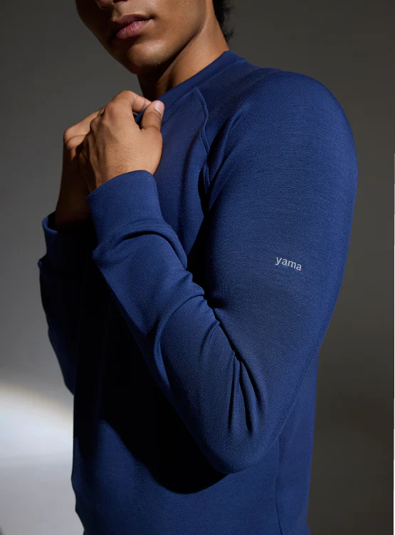 Aeroclouds Mens Retreat Crew Neck Luna Blue - Image 3