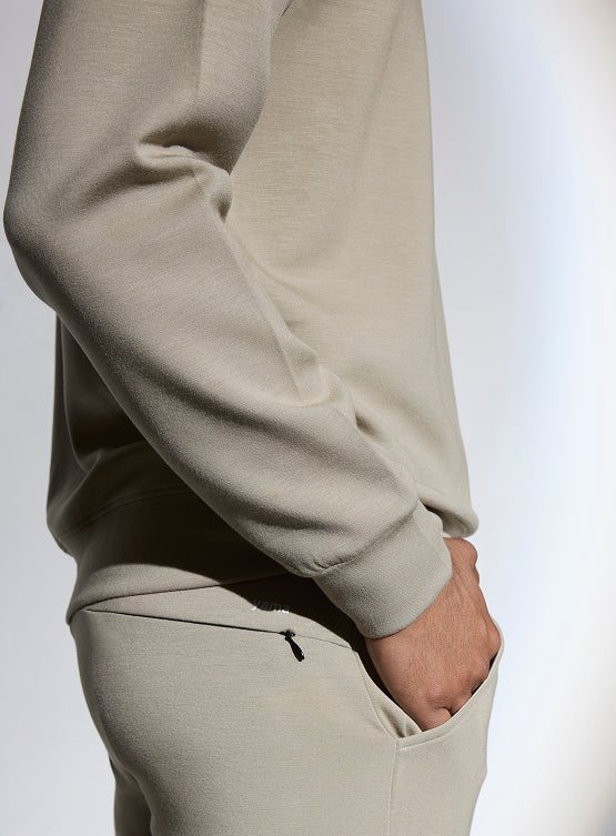 Aeroclouds Retreat Set Full Sleeve Pullover and Joggers Beige - Image 4