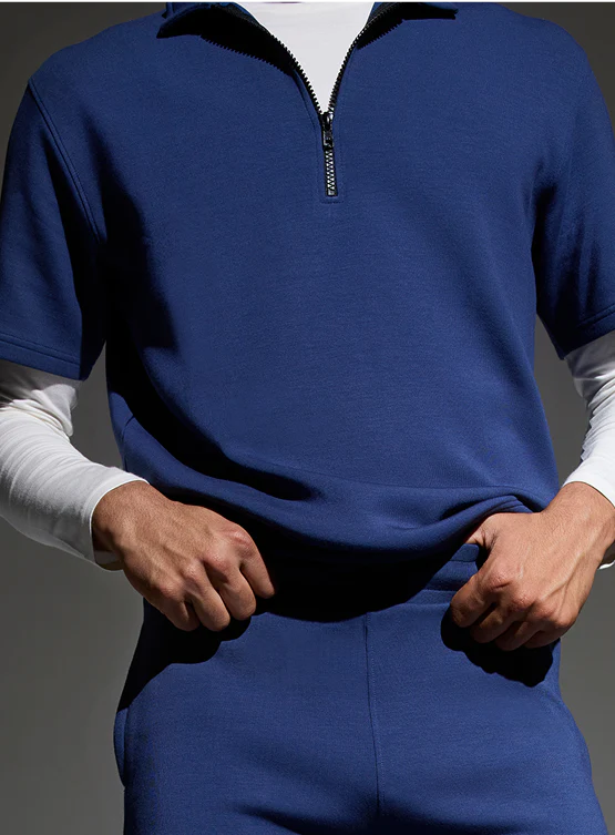 Aeroclouds Retreat Half Sleeves Pullover Luna Blue - Image 3