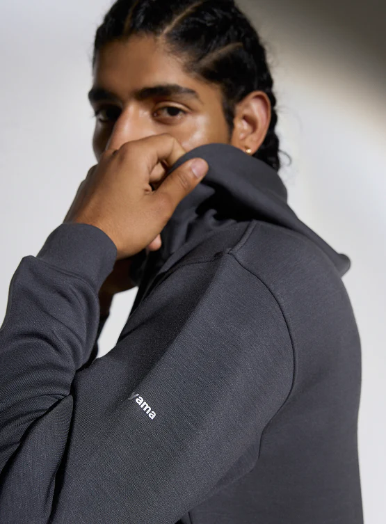 Aeroclouds Mens Retreat Hoodie Stone Grey - Image 3
