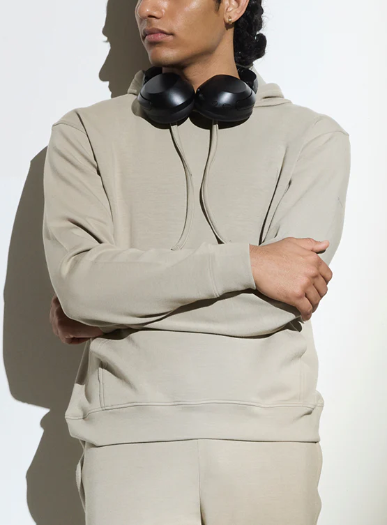 Aeroclouds Mens Retreat Hoodie Beige - Image 4