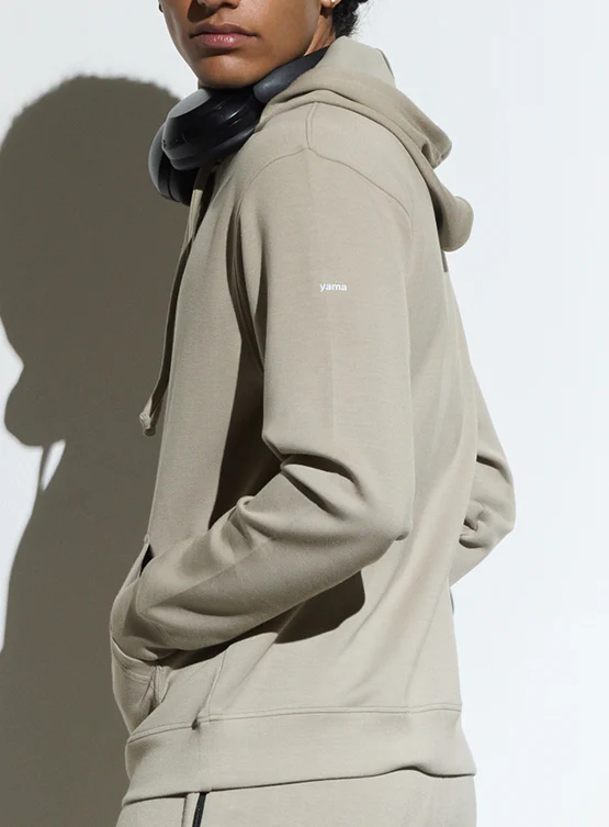 Aeroclouds Mens Retreat Hoodie Beige - Image 6