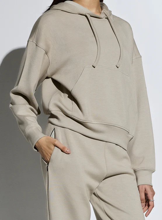 Aeroclouds Womens Retreat Hoodie Beige - Image 4