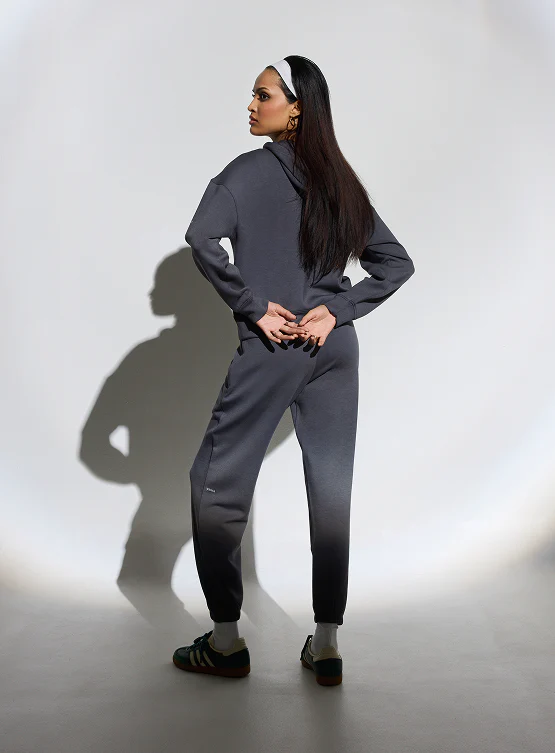 Aeroclouds Womens Retreat Hoodie Stone Grey - Image 2