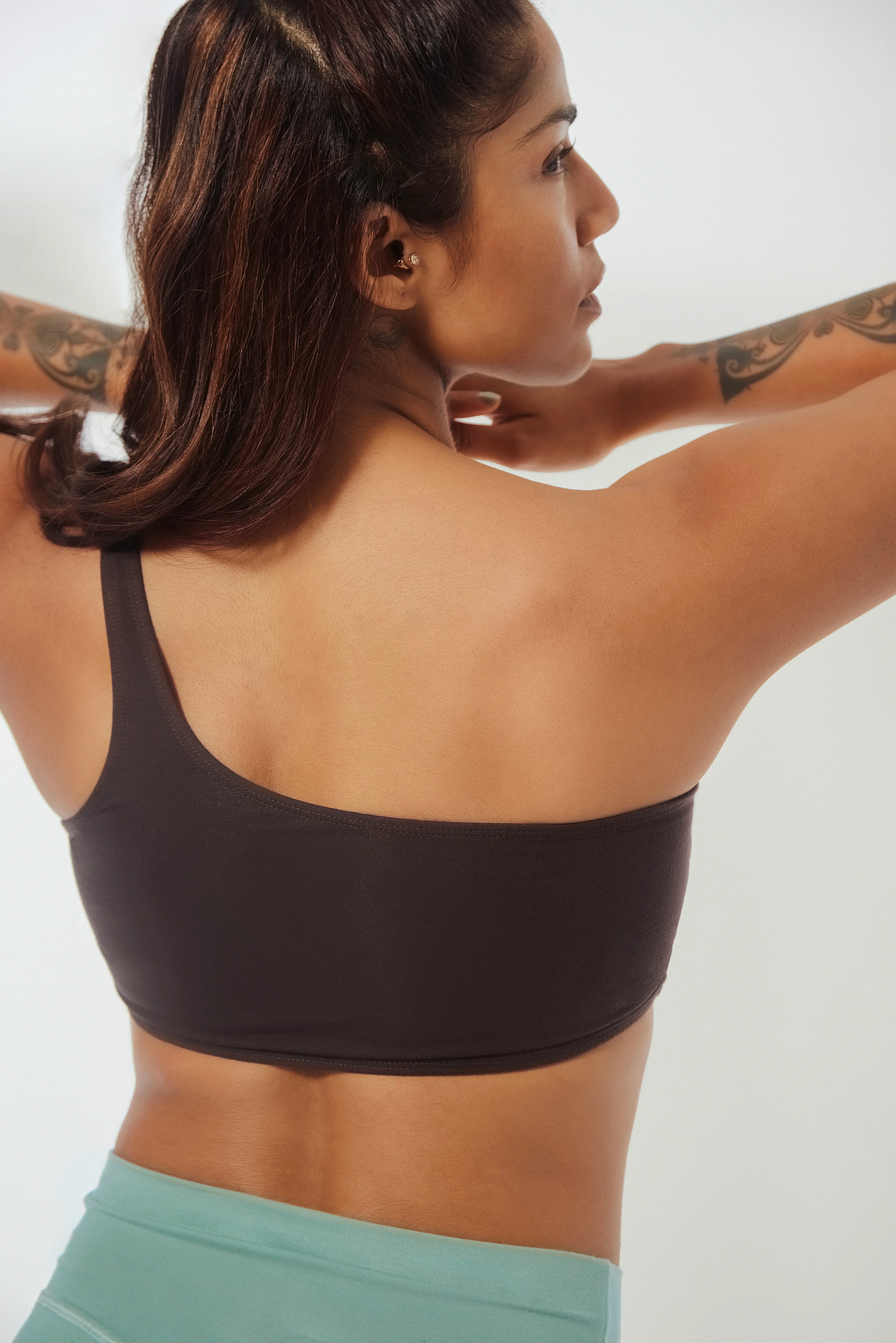 Aero One Shoulder Top Espresso - Image 4