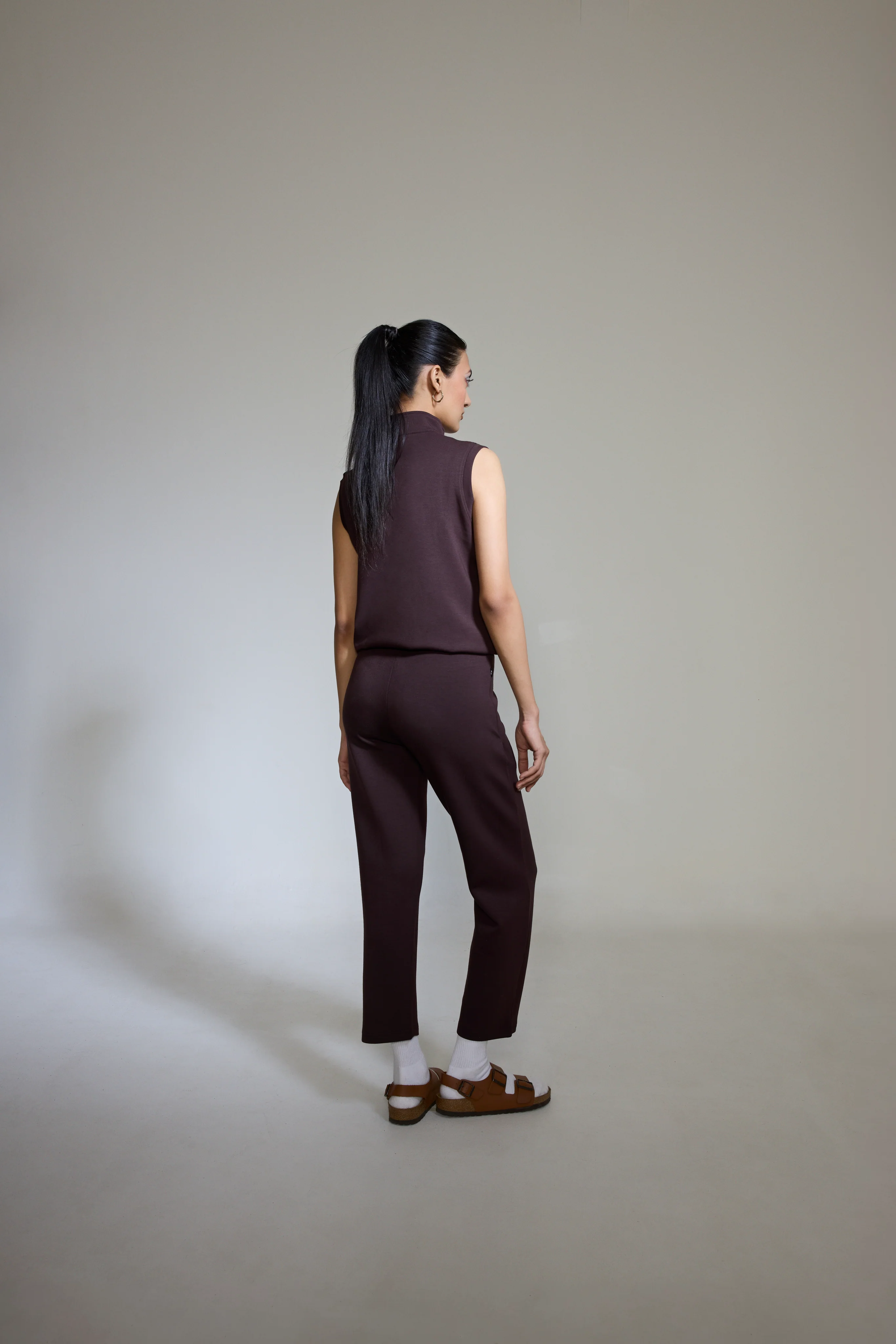 Aeroclouds Retreat Set Sleeveless Pullover and Wide Leg Pants Espresso - Image 4