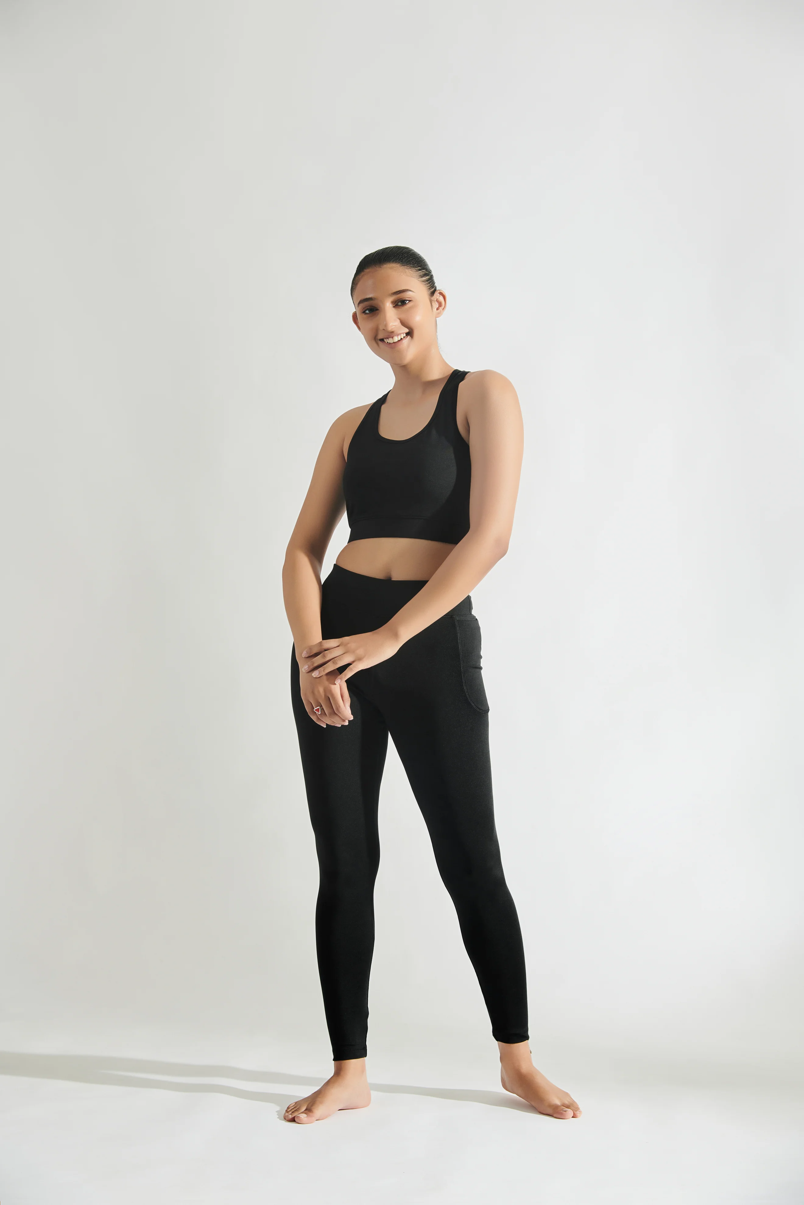 Flo Set Bra Top and Legging Midnight Black