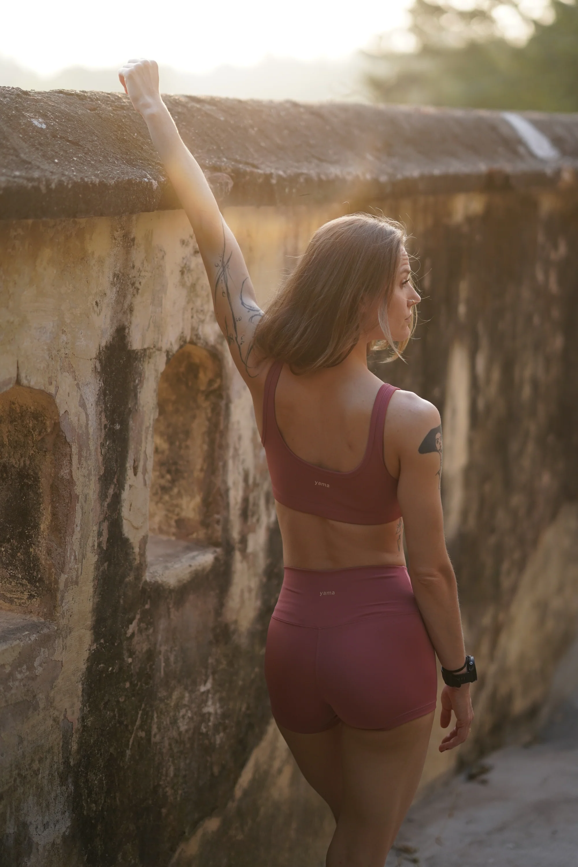 Flo Set Athletic Bra and Hot Shorts Deco Rose - Image 3