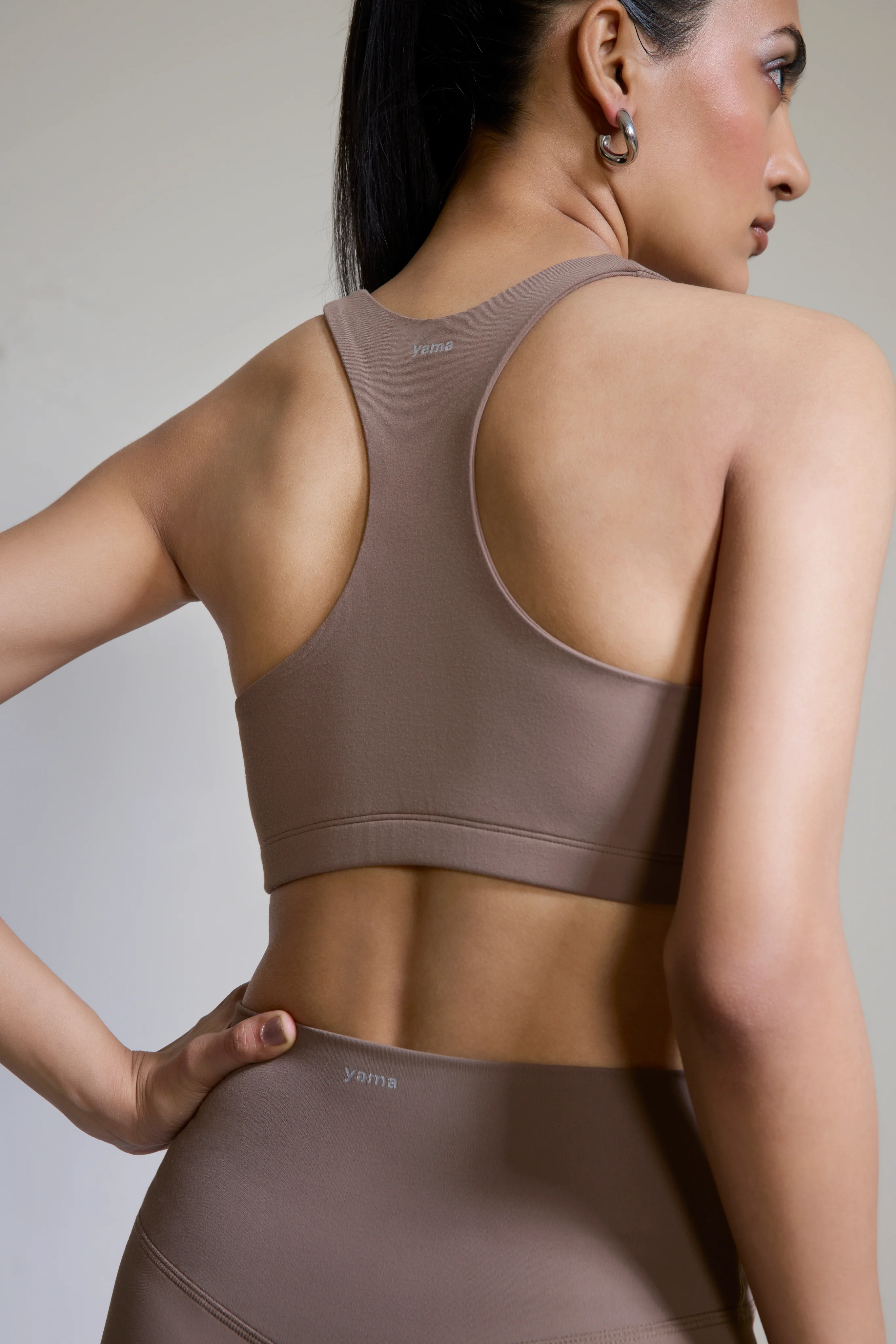 Intense Set Racer Back Bra and Leggings Caramel Brown - Image 5